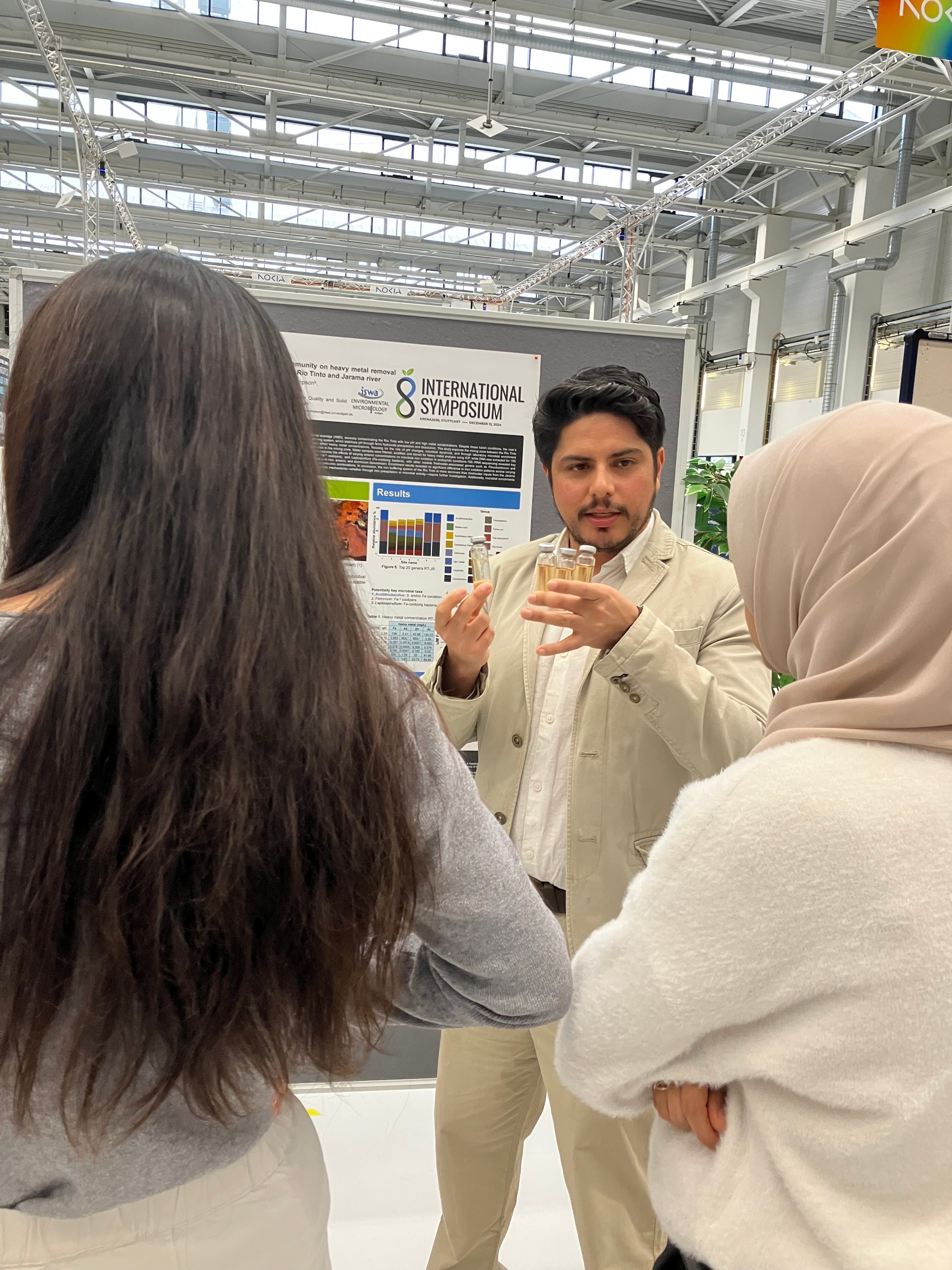 Diego Jarrin presenting his poster.